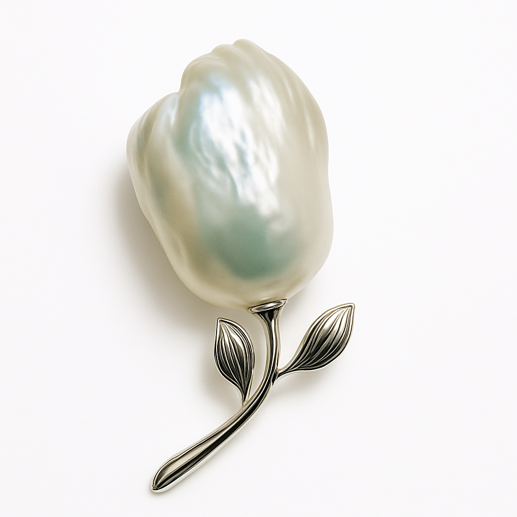 Hand-painted pearl tulip